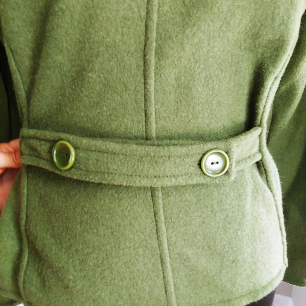 Talbots Petites Green Alpaca Blend Jacket Size L - Picture 7 of 12